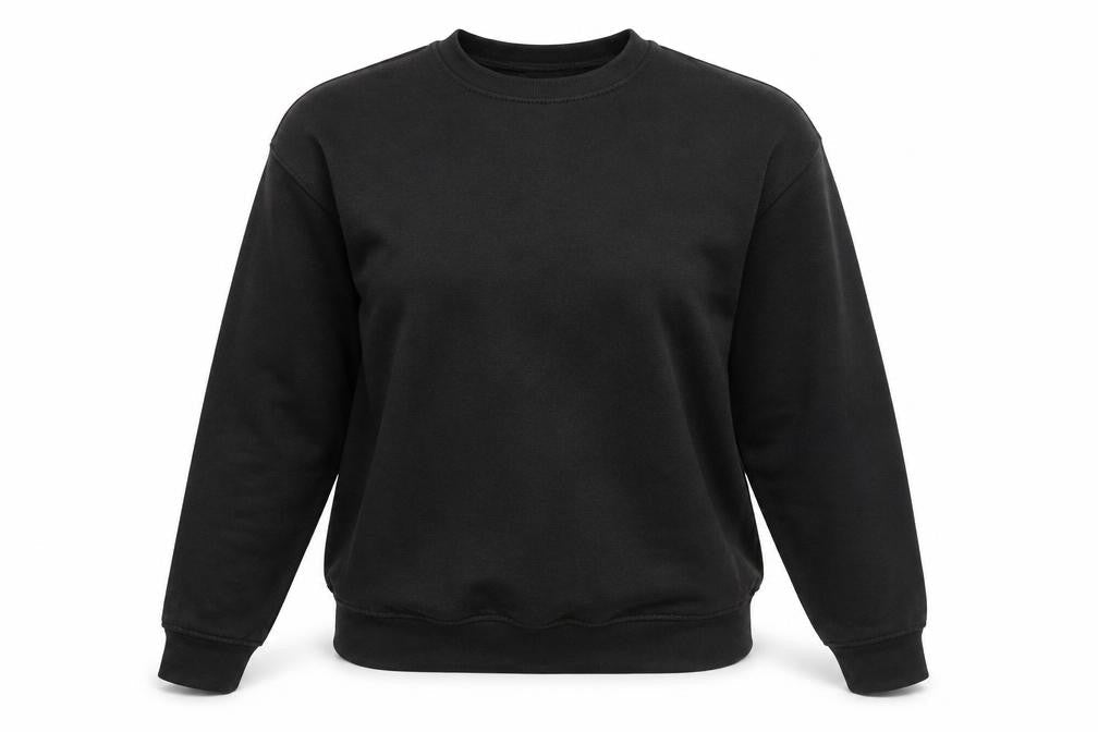 PRETTYLITTLETHING Womens Black Cotton Pullover Sweatshirt Size S Pullover