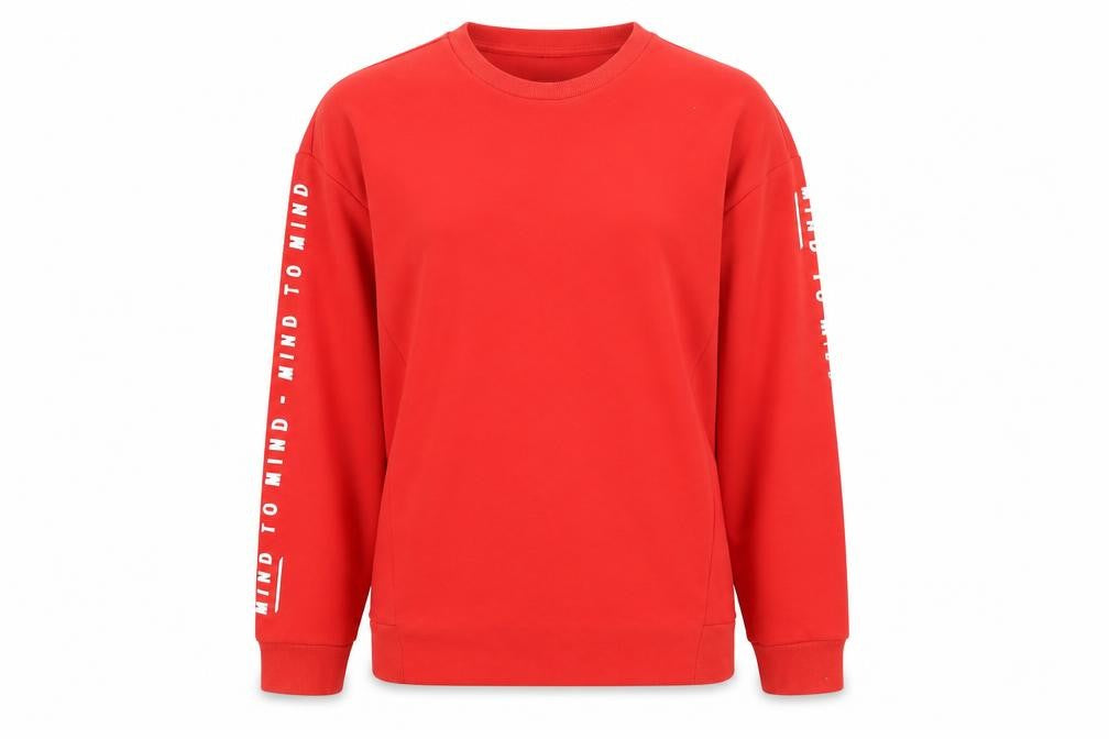 H&M Womens Red Cotton Pullover Sweatshirt Size L Pullover - Mind To Mind