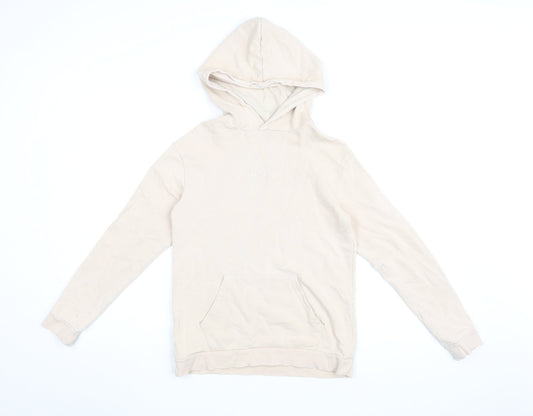 River Island Girls Pink Cotton Pullover Hoodie Size 9-10 Years Pullover