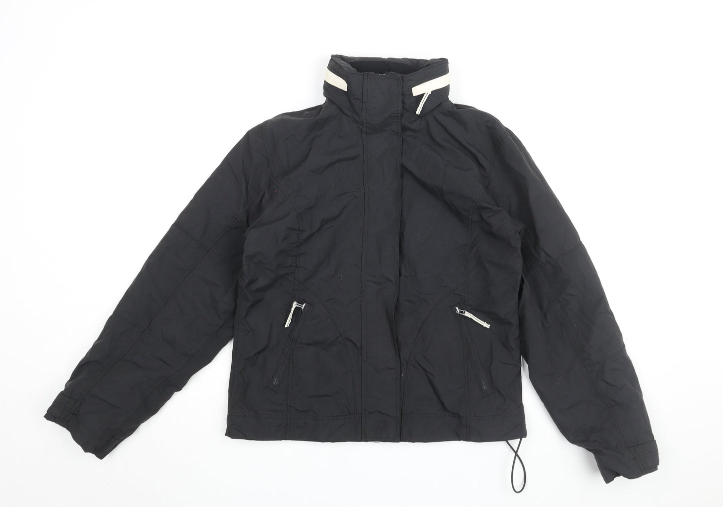 Best in Town Womens Black Jacket Coat Size S Zip