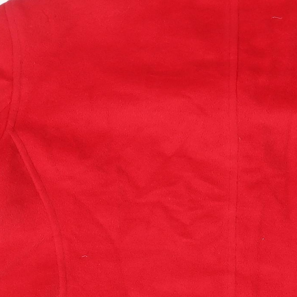 Le Comte Womens Red Jacket Coat Size 14 Button