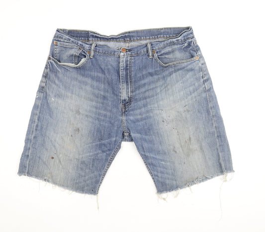Levi's Mens Blue Cotton Bermuda Shorts Size 36 in L10 in Regular Zip