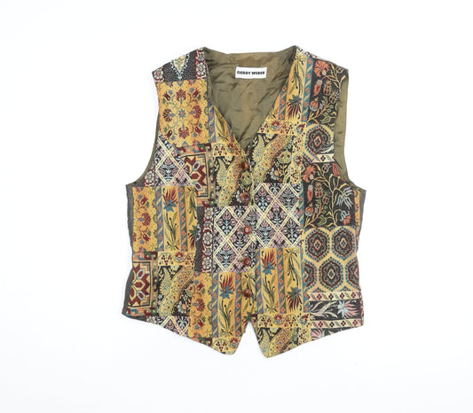 Gerry Weber Mens Multicoloured Floral Polyester Jacket Suit Waistcoat Size 40 Regular