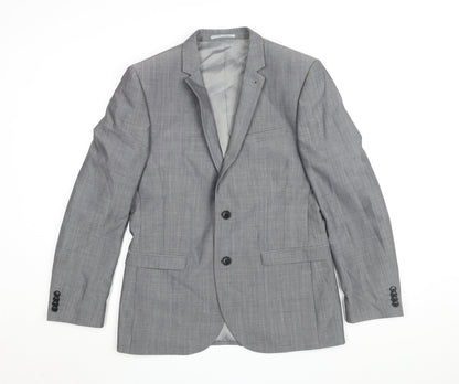 Next Mens Grey Wool Jacket Suit Jacket Size 40 Regular