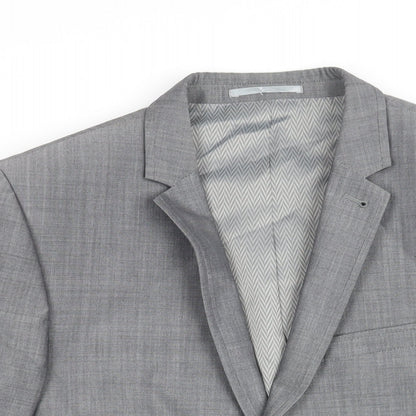 Next Mens Grey Wool Jacket Suit Jacket Size 40 Regular