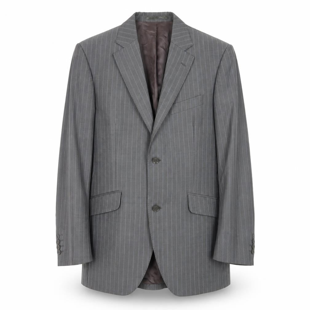 Austin Reed Men's Grey Wool Striped Suit Jacket 38R