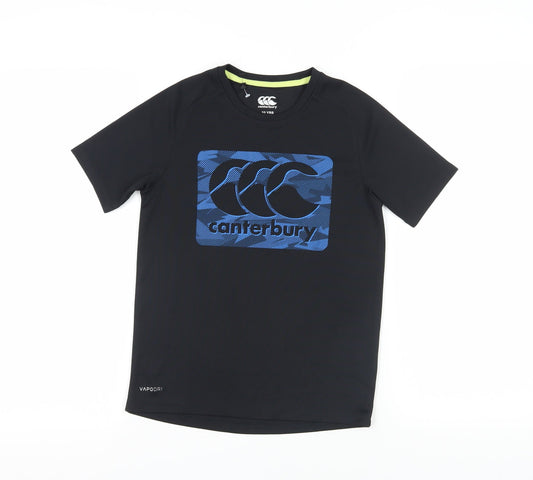 Canterbury Boys Black Graphic T-Shirt Size 10 Years