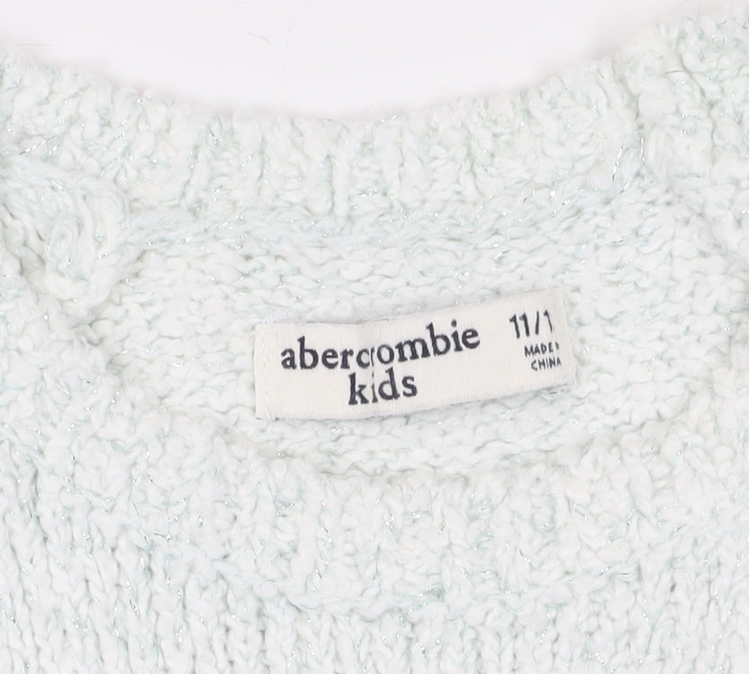 Abercrombie & Fitch Kids White Girls Pullover Jumper 11-12 Years