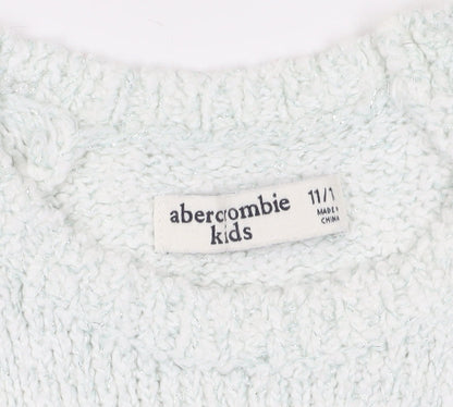 Abercrombie & Fitch Kids White Girls Pullover Jumper 11-12 Years