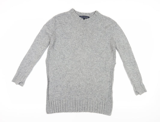 French Connection Grey Crew Neck Wool Blend Jumper