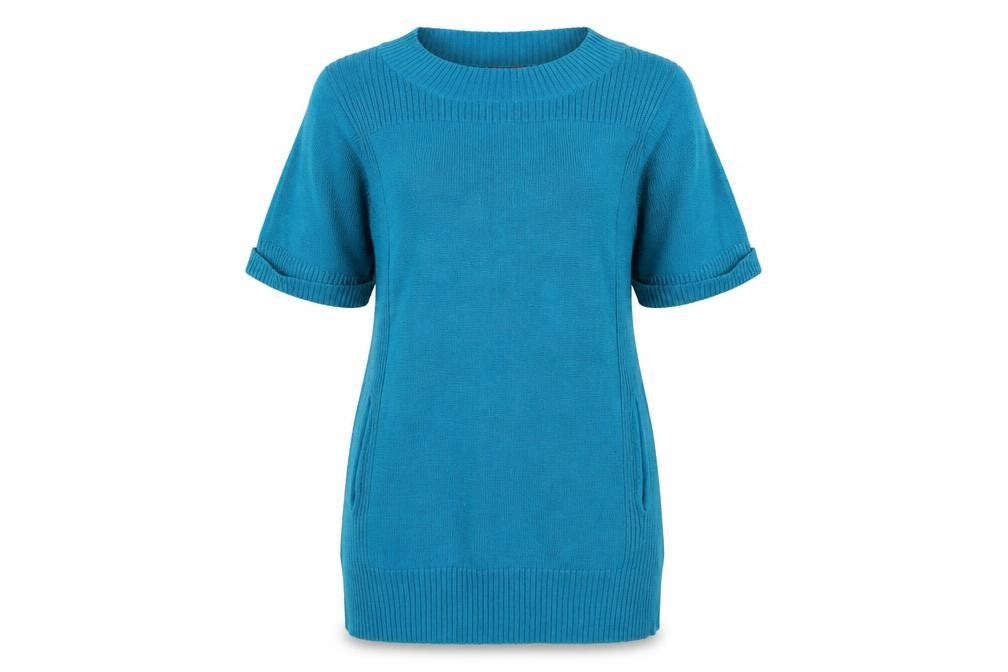Monsoon Teal Women's Tunic Jumper - M - Wool Blend