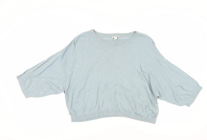 Gap Women's Blue Relaxed Pullover Jumper - Medium
