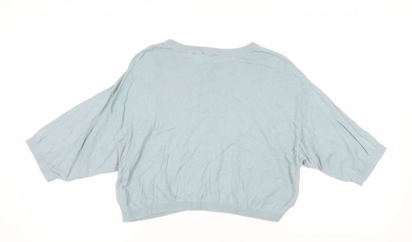 Gap Women's Blue Relaxed Pullover Jumper - Medium