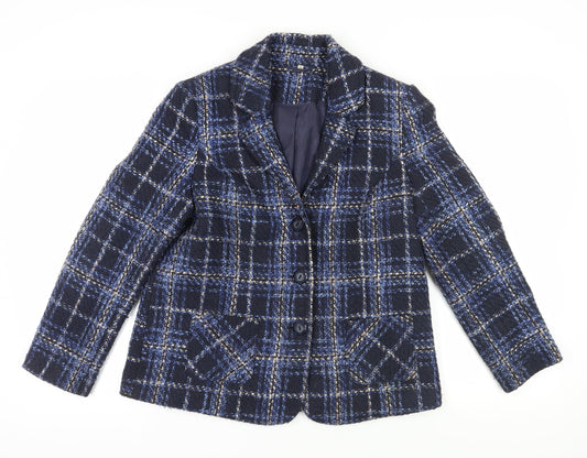 Honor Millburn Women's Check Tweed Blazer Size 14