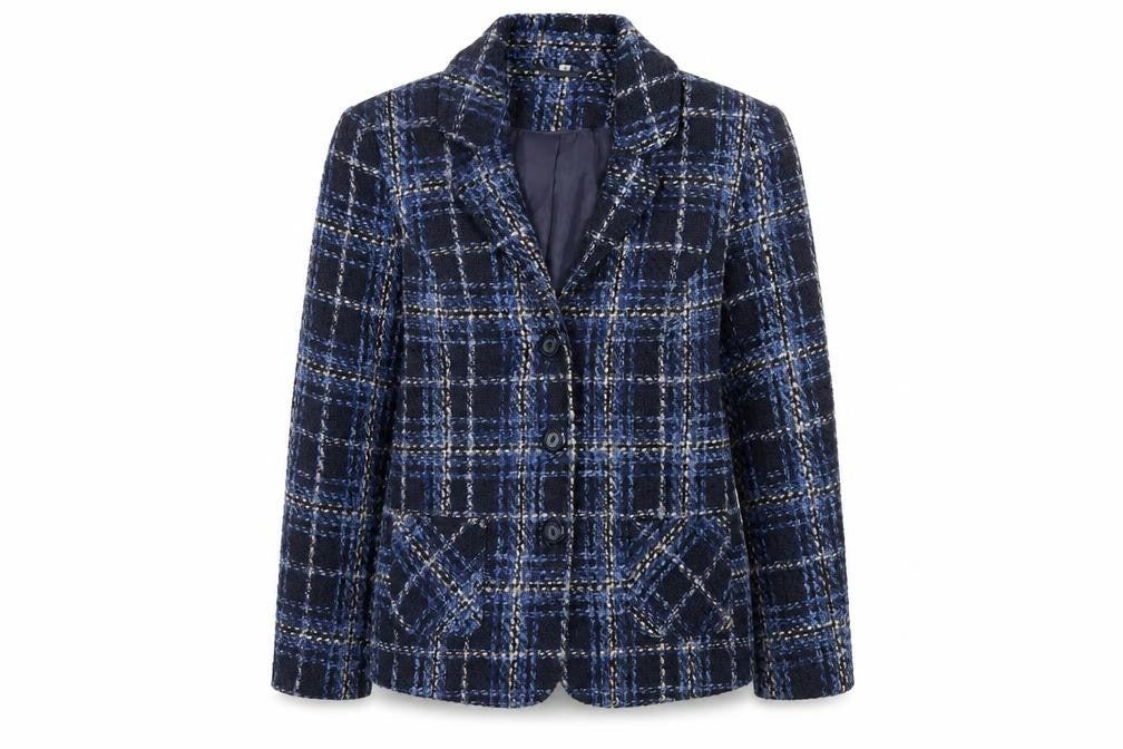 Honor Millburn Women's Check Tweed Blazer Size 14