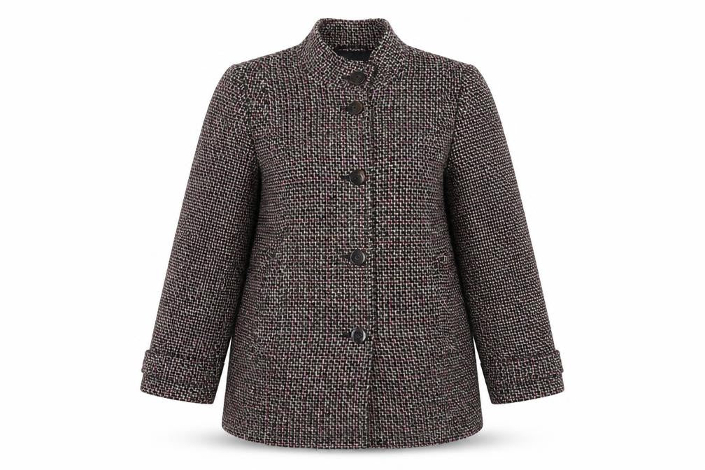 Marks and Spencer Women's Multicoloured Tweed Coat Size 18