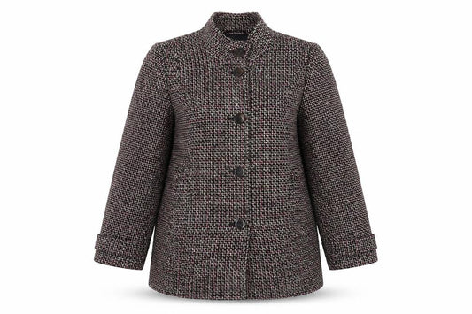 Marks & Spencer Women's Multicoloured Tweed Coat Size 18