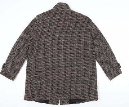 Marks & Spencer Women's Multicoloured Tweed Coat Size 18