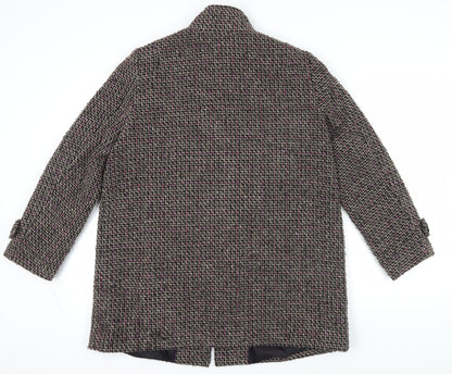 Marks & Spencer Women's Multicoloured Tweed Coat Size 18