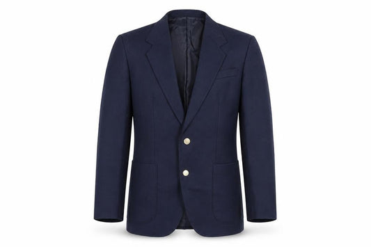 Men's Greenwoods Blue Blazer 36R Notch Collar