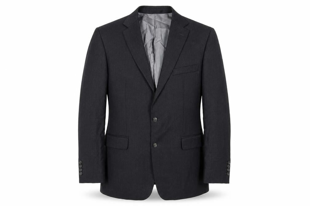Odermark Men's Black Wool Blazer, Size 44, Regular Fit