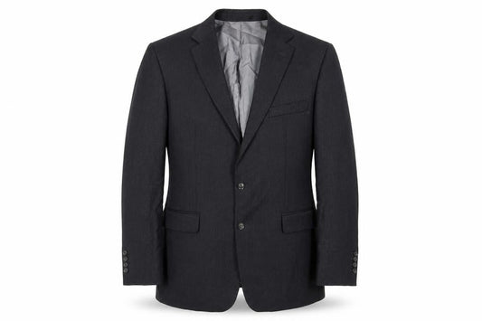 Odermark Men's Black Wool Blazer, Size 44, Regular Fit