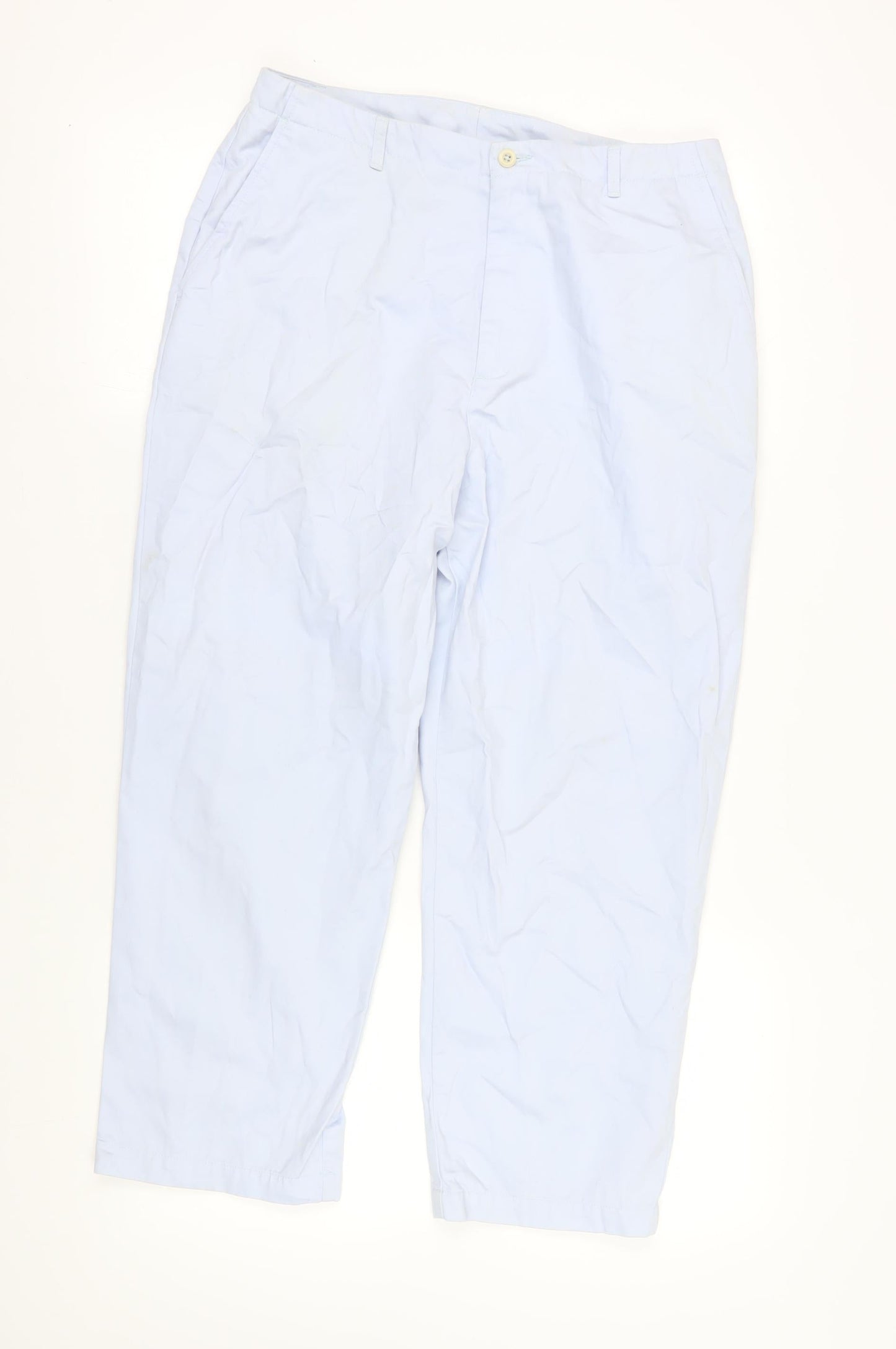 Lands' End Women's Blue Chino Trousers Size 14