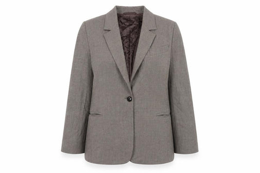 Jaeger Women's Brown Wool Single-Breasted Blazer
