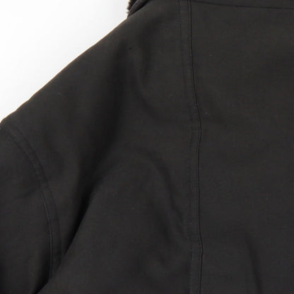 Daxon Womens Black Overcoat Coat Size 16 Button