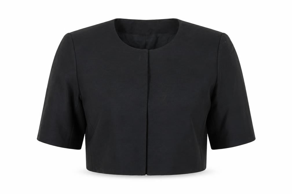 Tina Taylor Womens Black Jacket Size 16 Hook & Eye