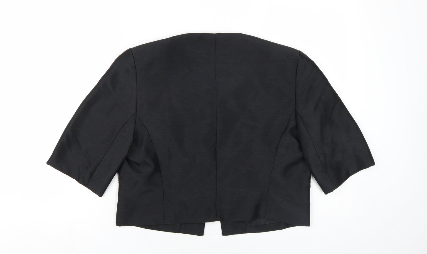 Tina Taylor Womens Black Jacket Size 16 Hook & Eye