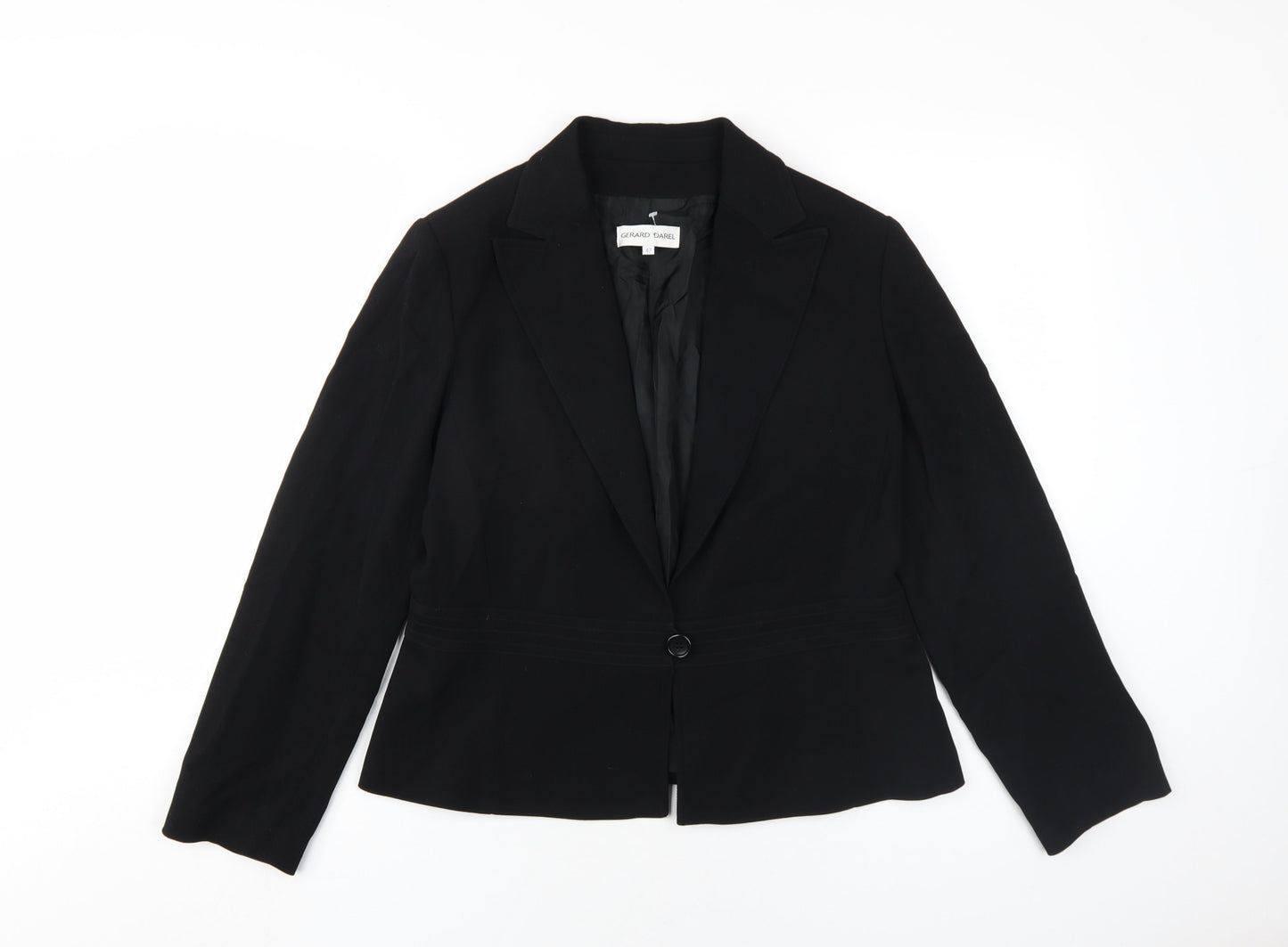 Gerard Darel Womens Black Wool Jacket Blazer Size 14