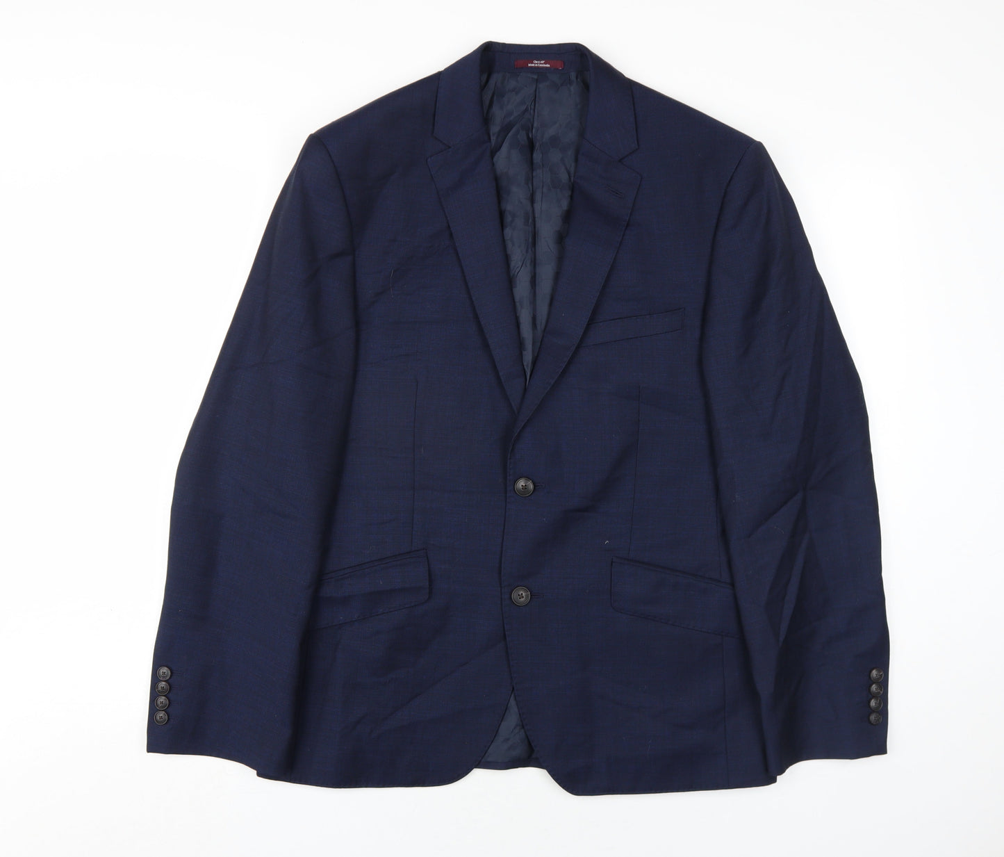 Marks and Spencer Mens Blue Wool Jacket Blazer Size 40 Regular