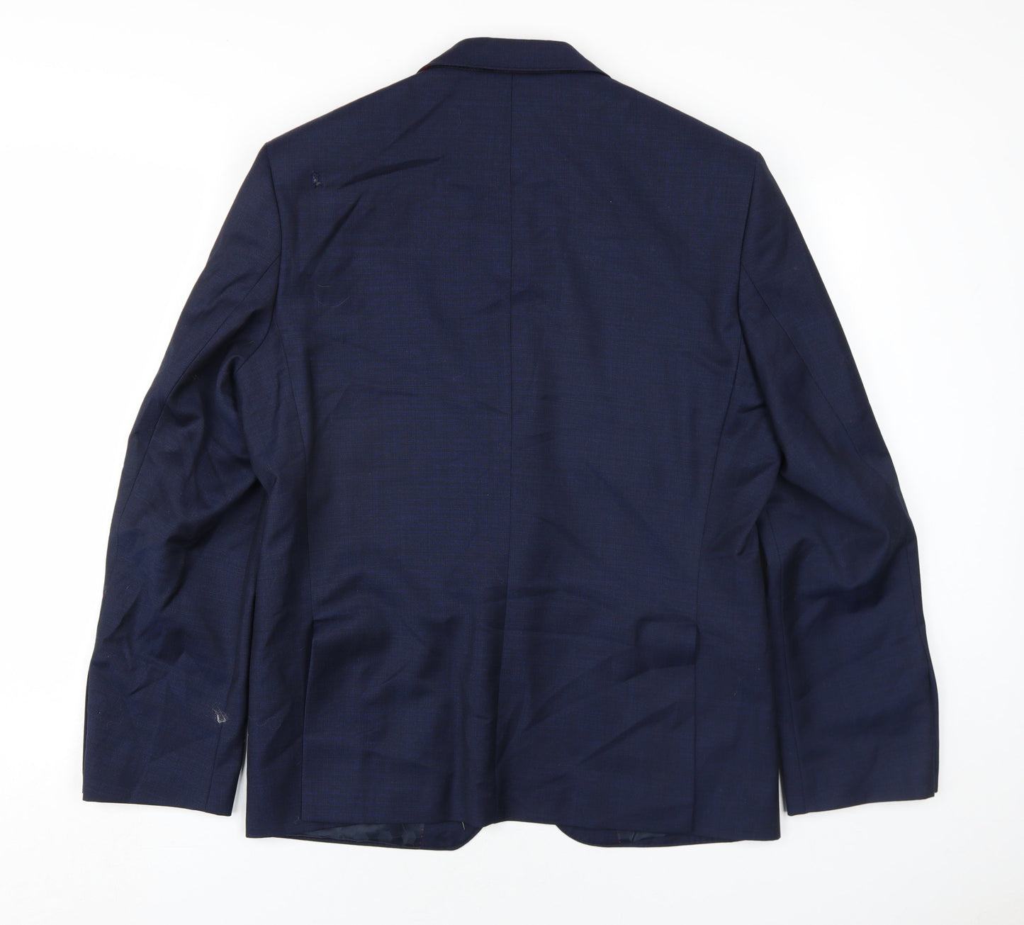 Marks and Spencer Mens Blue Wool Jacket Blazer Size 40 Regular