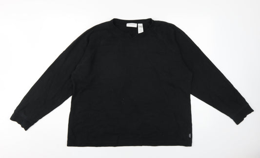 Liz Claiborne Womens Black Cotton Pullover Sweatshirt Size XL Pullover