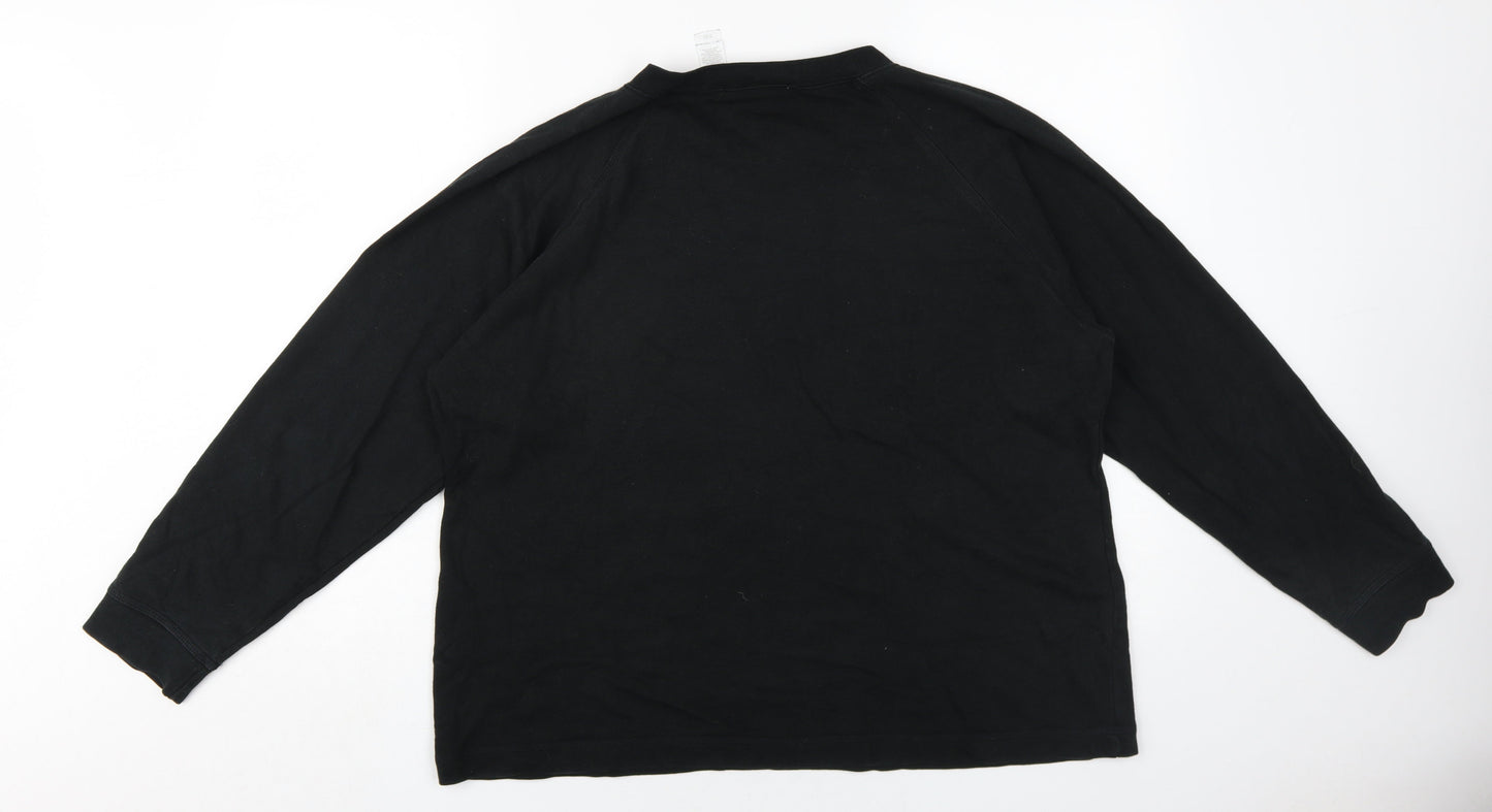 Liz Claiborne Womens Black Cotton Pullover Sweatshirt Size XL Pullover