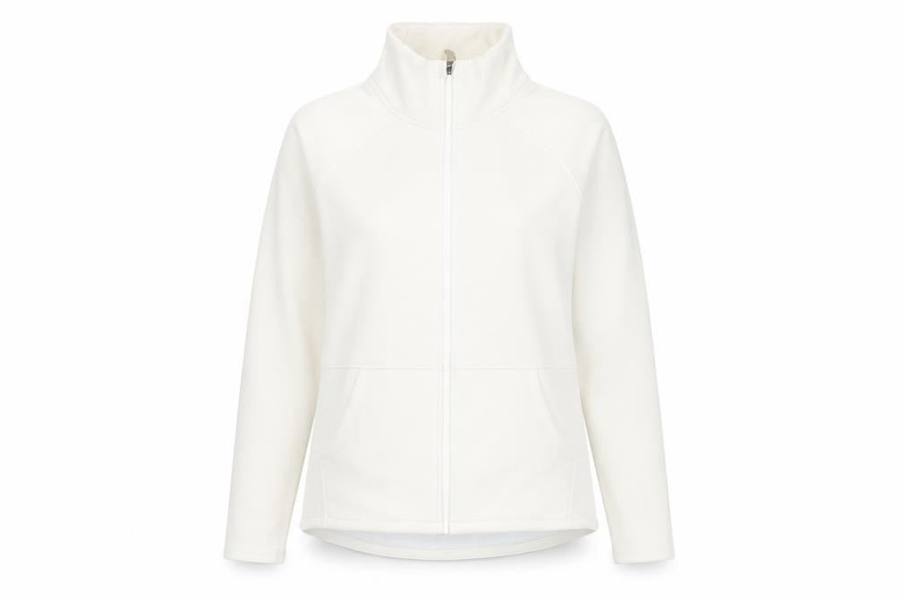 Sketchers Womens White Cotton Full Zip Sweatshirt Size XL Zip