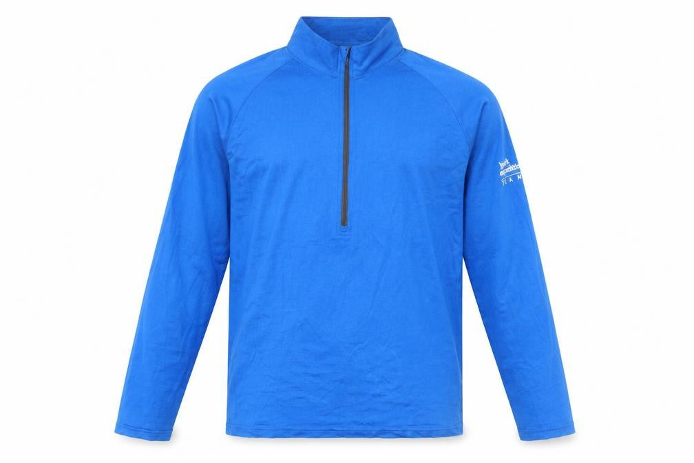 Quark Expeditions Mens Blue Wool Pullover Sweatshirt Size L