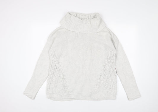 Rachel Zoe Women's White Cowl Neck Pullover Size L