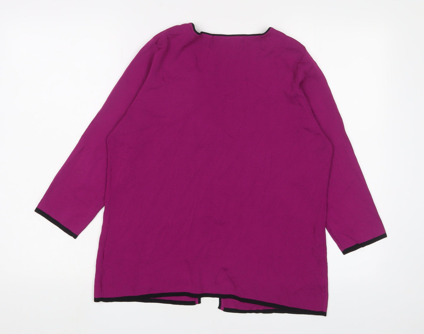 EWM Women's Purple Embroidered Cardigan, Size M