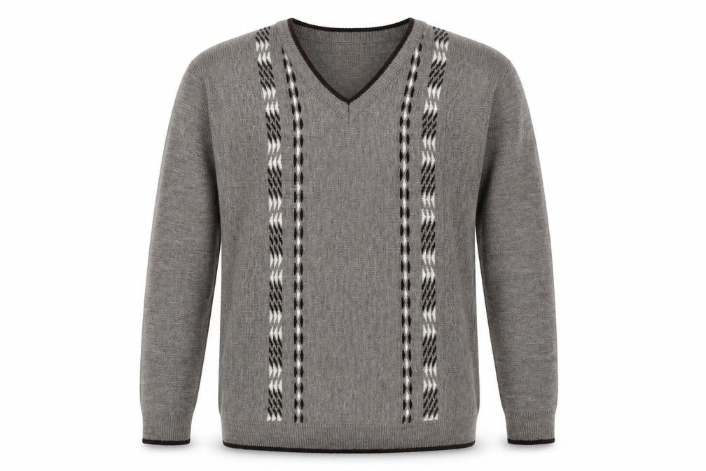Reflect Collection V-Neck Brown Pullover Jumper M
