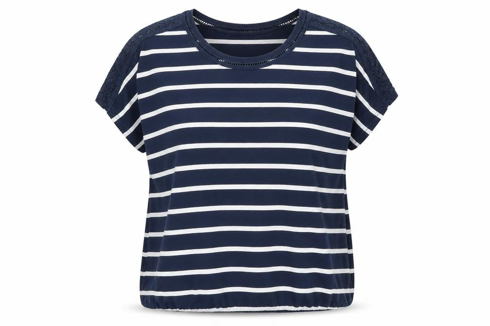 Trespass Women's Blue Striped T-Shirt, Size 14
