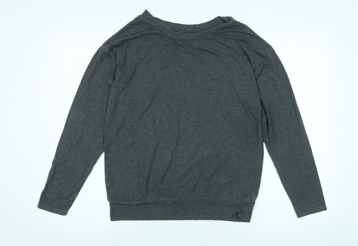 Alfani Women's Grey XS Basic Boat Neck Long Sleeve Top