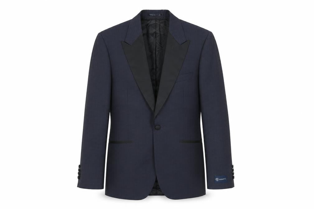 Jaeger Men's Navy Shawl Lapel Tuxedo Blazer Size 38