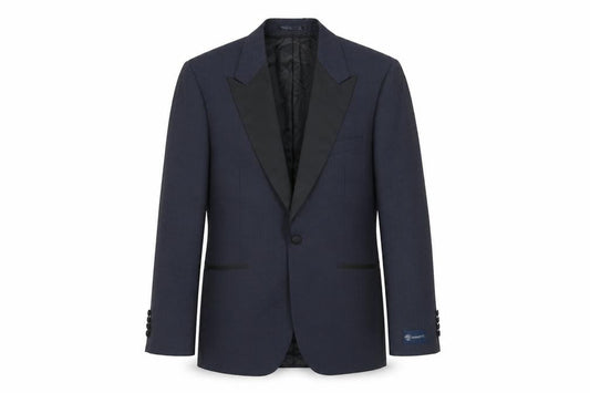 Jaeger Men's Navy Shawl Lapel Tuxedo Blazer Size 38
