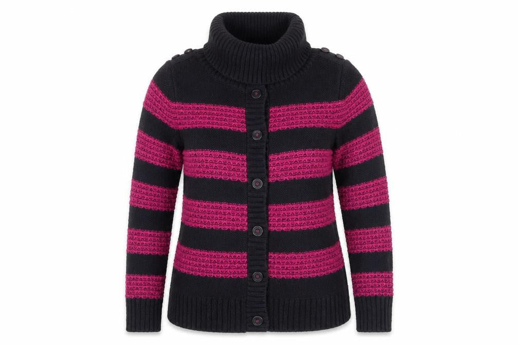 Marks & Spencer Women’s Black Striped Cardigan, Size 12