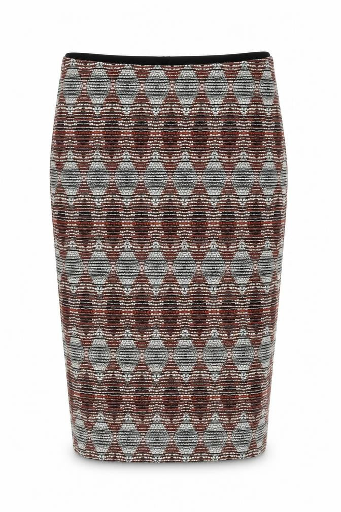 Marks & Spencer Geometric Pencil Skirt, Size 10, Multicoloured