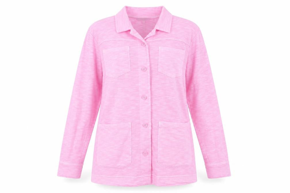 Next Women's Pink Button-Up Shirt, Size 14