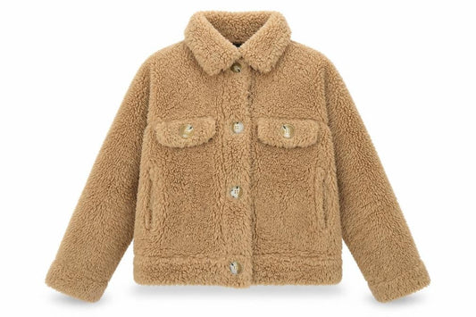 Front view of Missguided Women's Beige Bomber Jacket, size 8