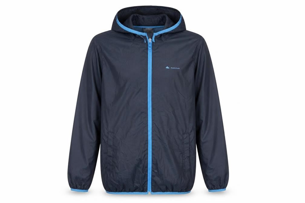 Decathlon Boys Blue Windbreaker Jacket 12 Years Hooded Zip